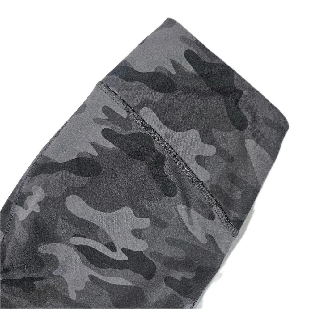 Danskin Leggings Womens Small Gray Camo High Rise‎ Ankle Yoga Activewear Stretch
